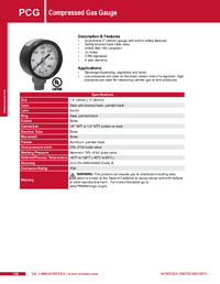 Thumbnail of document Data Sheet - PCG Compressed Gas Press. Gauge